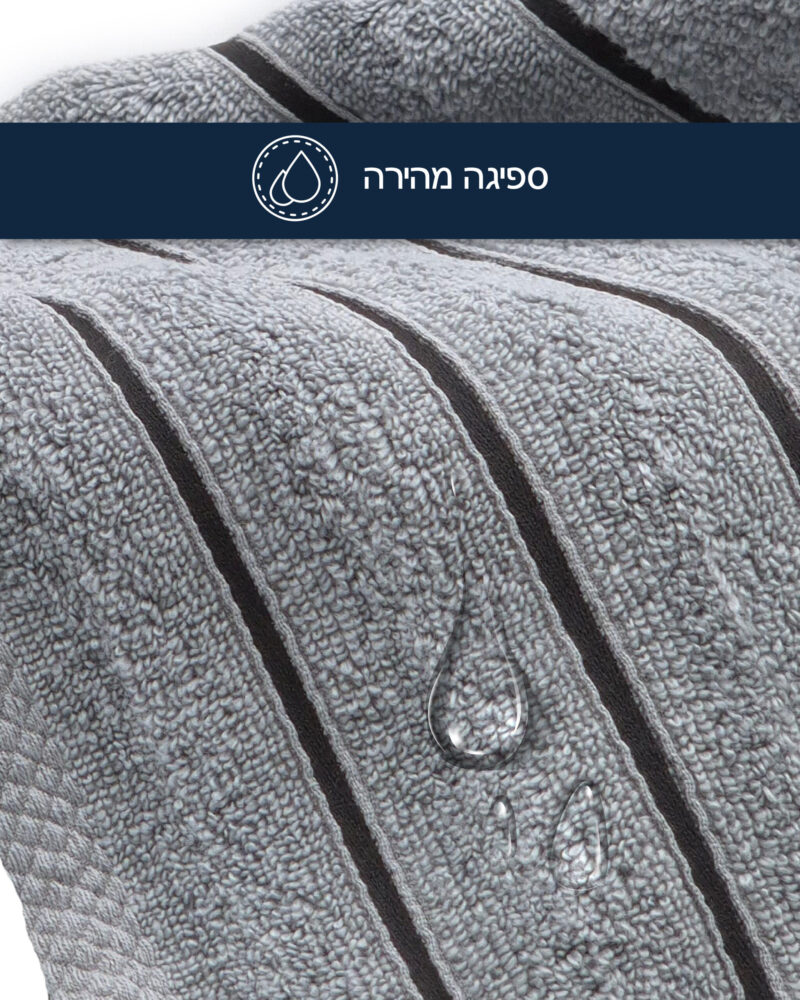 מגבת גוף צבע אפור Premium