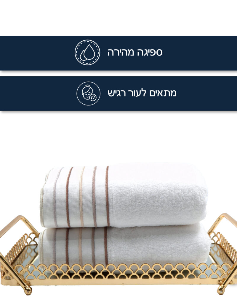 מגבת פנים צבע לבן Comfort